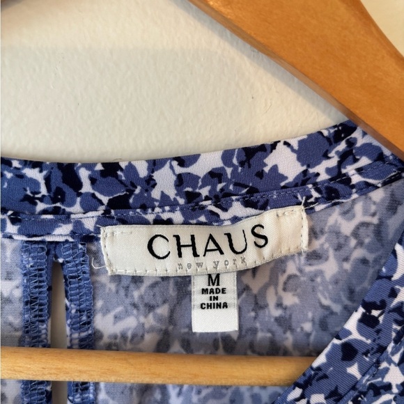 CHAUS Sleeveless Floral/Abstract Print Blouse - Picture 4 of 7